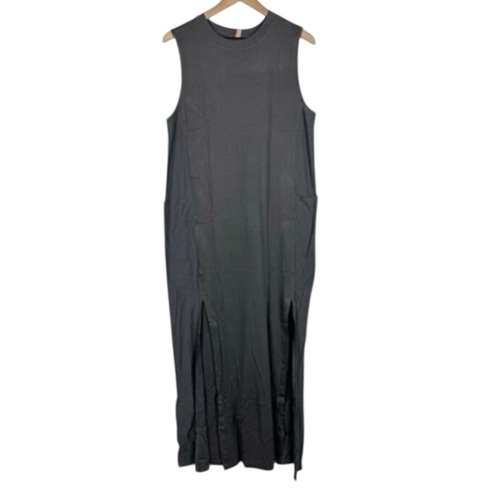 Lunya Womens Cool Panel Sleeveless Maxi Dress Grey Pockets XS - Picture 12 of 16